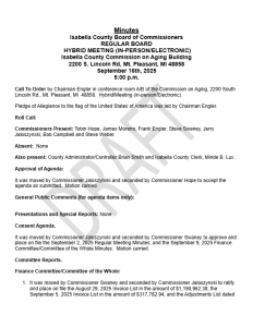 preview image of first page September 16, 2025 Regular Meeting Minutes